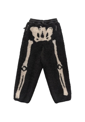 KAPITAL fleece-jacquard track pants - Black