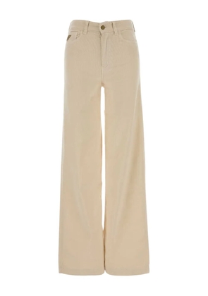 LOIS JEANS logo-patch corduroy jeans - Neutrals