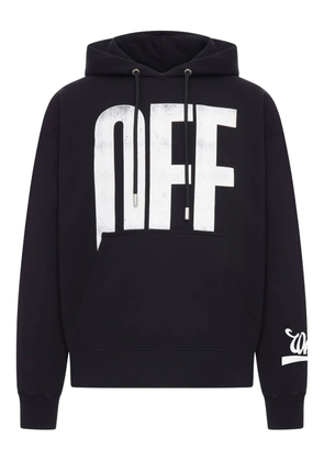 Off-White print hoodie - Black