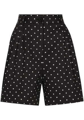 Dolce & Gabbana polka dot-print tailored shorts - Black