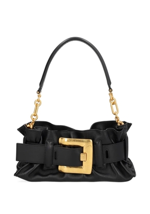 Balmain buckle-chain mini shoulder bag - Black