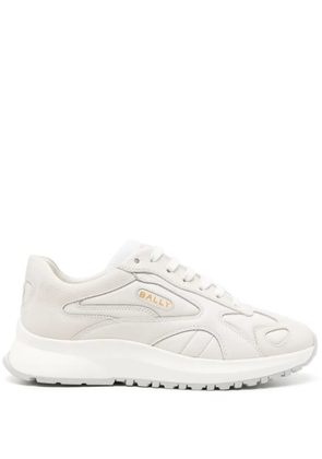 Bally panelled leather lace-up sneakers - White