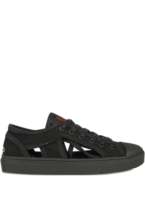 Vivienne Westwood cut-out canvas sneakers - Black