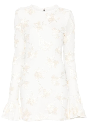 ROTATE BIRGER CHRISTENSEN flower-mesh mini dress - Neutrals