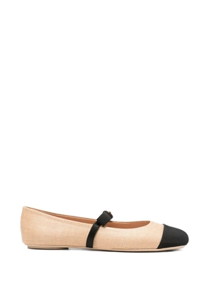 Gianvito Rossi bow-detail ballet flat - Neutrals
