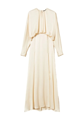 TWINSET gathered-bodice satin dress - Neutrals
