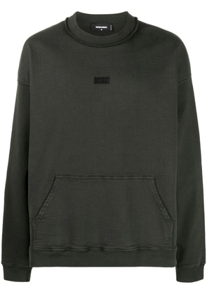 DSQUARED2 logo-appliqué crewneck sweatshirt - Green