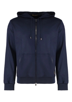 Moorer Matthew zip-up hoodie - Blue