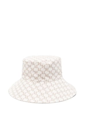 Karl Lagerfeld logo-print bucket hat - Neutrals