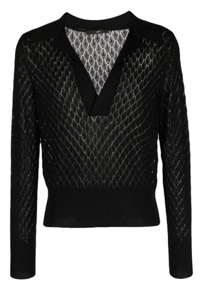 SAPIO V-neck knitted jumper - Black