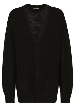 Dolce & Gabbana V-neck cotton cardigan - Black