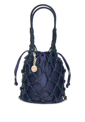 Judith Leiber Sparkle crystal-embellished net tote bag - Blue