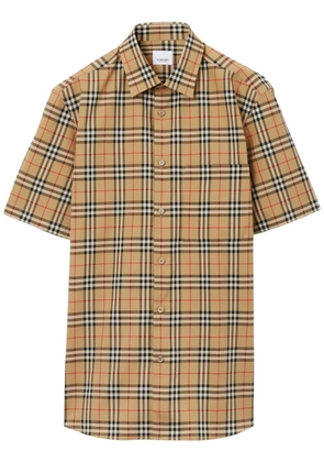 Burberry nova-check pattern cotton shirt - Neutrals