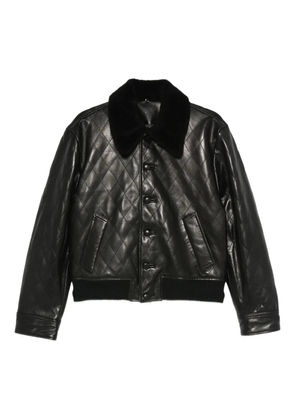 Ernest W. Baker quilted leather jacket - Black
