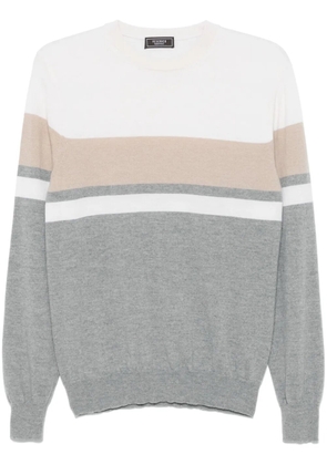 Peserico stripe-detailed sweater - Grey