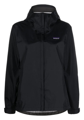 Patagonia logo-patch hooded bomber jacket - Black