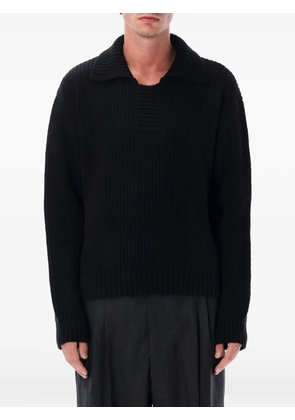 mfpen spread-collar wool sweater - Black