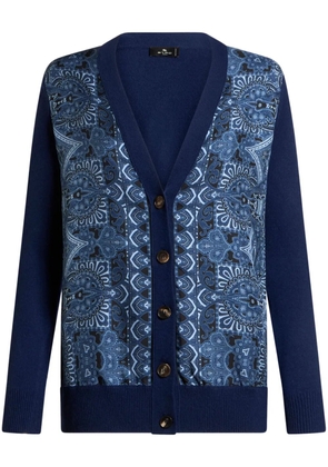 ETRO panelled cardigan - Blue