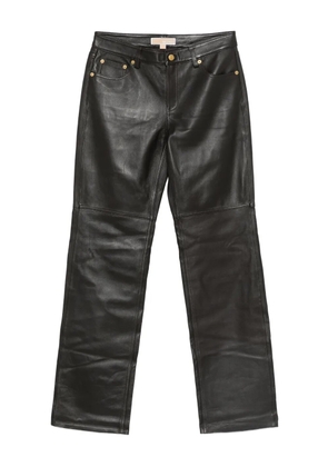 Michael Kors panelled leather trousers - Brown