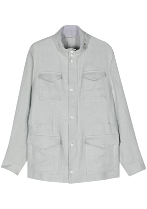 Eleventy linen field jacket - Blue