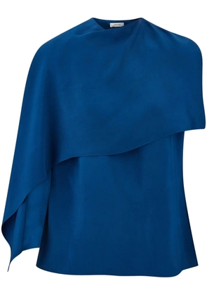 Ferragamo cape-design blouse - Blue