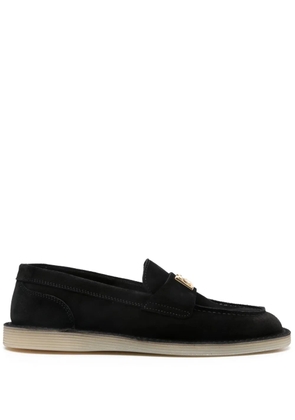 Dolce & Gabbana logo-plaque loafers - Black