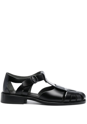 Hereu Pesca cut-out leather sandals - Black