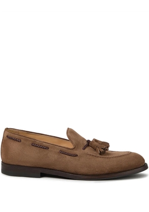 Brunello Cucinelli tassel-detail suede loafers - Brown