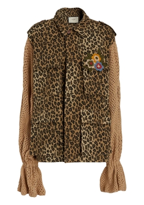 tu lizé leopard-print jacket - Brown