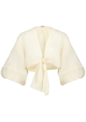 Johanna Ortiz Dreat Dreams cropped top - Neutrals