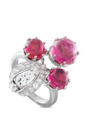 LB Exclusive diamond tourmaline ring - Silver