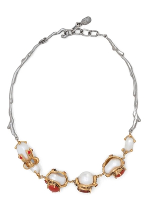 Marni pearl-embellished necklace - Silver