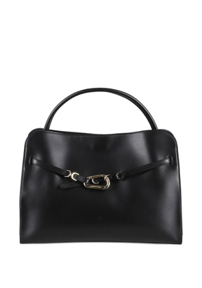 FRANCESCO BIASIA Always-On clasp-detail leather tote bag - Black