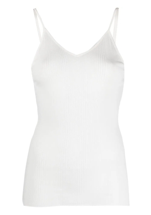 KHAITE Mona semi-sheer tank top - White