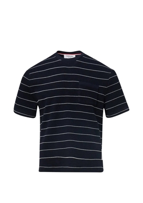 Thom Browne striped textured T-shirt - Blue