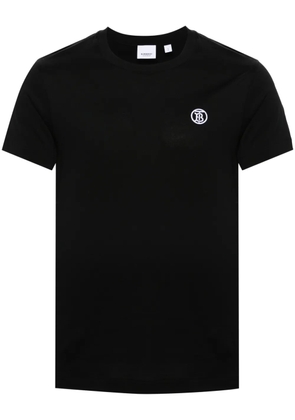 Burberry logo-embroidered cotton T-shirt - Black