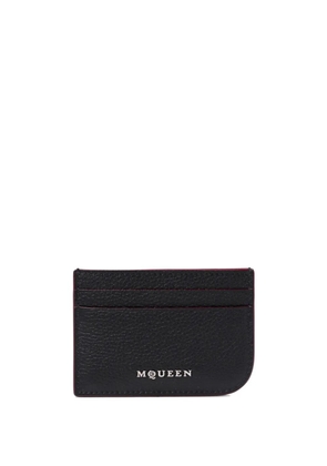 Alexander McQueen leather card holder - Black