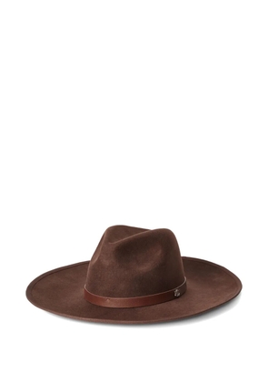 Polo Ralph Lauren logo-plaque fedora hat - Brown