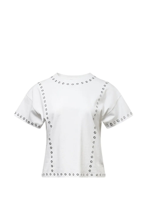 rag & bone Kelly grommet-embellished boxy T-shirt - White