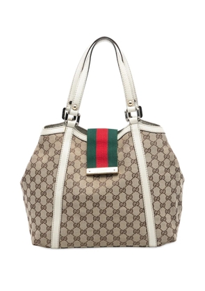 Gucci Pre-Owned 2016-2026 GG Canvas Web New Ladies tote bag - Brown