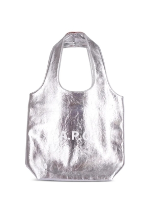 A.P.C. Ninon lettering tote bag - Silver