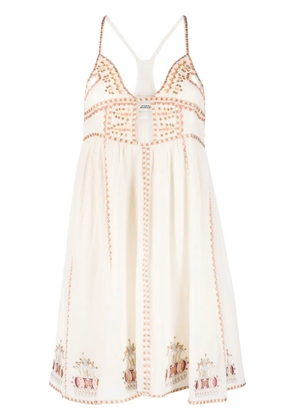 ISABEL MARANT Bretty cotton minidress - Neutrals