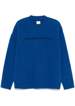 Emporio Armani logo-print sweater - Blue