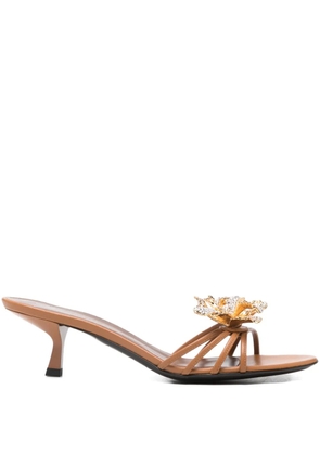 Giuseppe Zanotti orchid-motif sandals - Brown