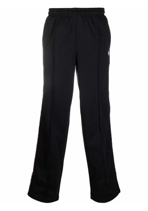 COUNTY OF MILAN Cross-logo side-stripe track pants - Black