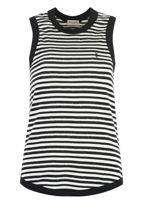 Saint Laurent striped tank top - Black