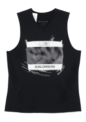 MM6 Maison Margiela X Salomon numbers-motif tank top - Black