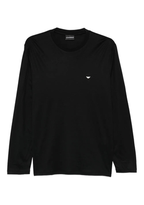 Emporio Armani logo-embroidered T-shirt - Black