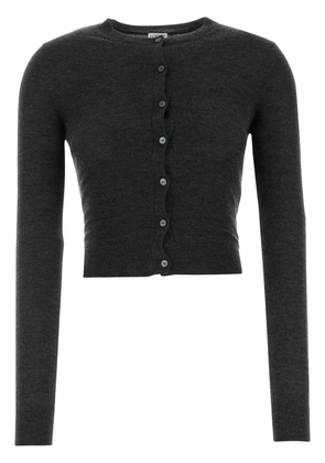 LOEWE draped-detailing cardigan - Grey