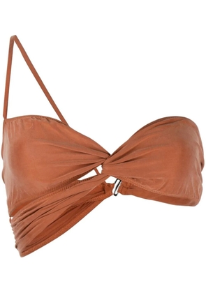 Jacquemus Le Bandeau asymmetric top - Red